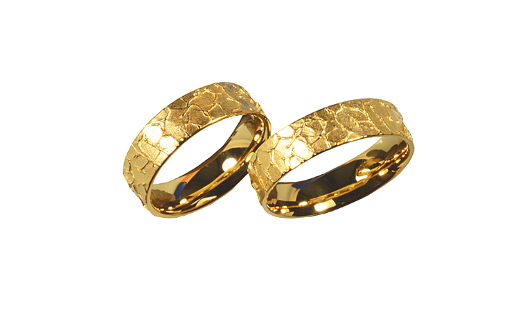 05229+05230-wedding rings, gold 750
